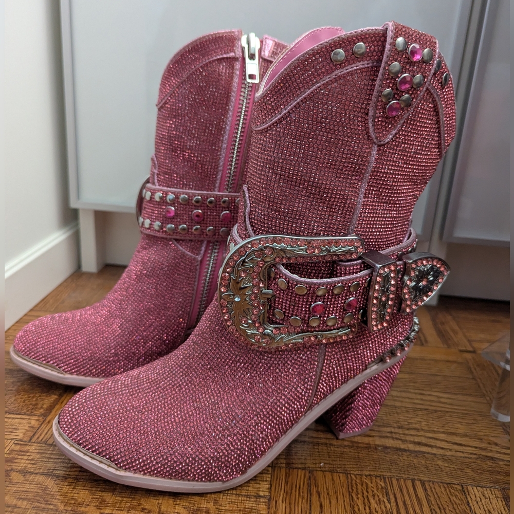 Pink Sparkly Cowboy Boots